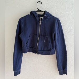 H&M Dark Blue Hoodie with Zipper